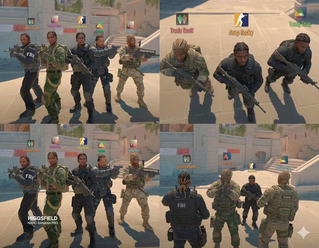 Four-camera angle grid of the reference image - Image 2