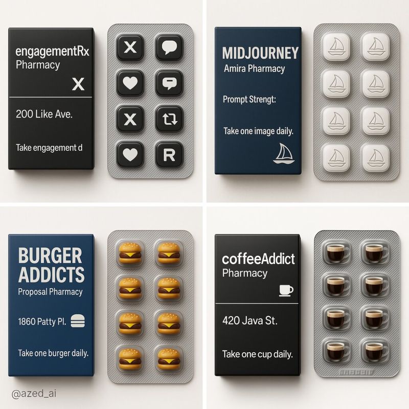 Fictional Pharmaceutical Style Creative Packaging